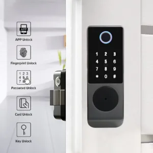 Tuya Smart lock Wifi Fingerprint Rim Door Lock Biometric Password RFID Card Digital Keyless Entry Electronic Lock